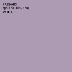 #AD9AB3 - Amethyst Smoke Color Image